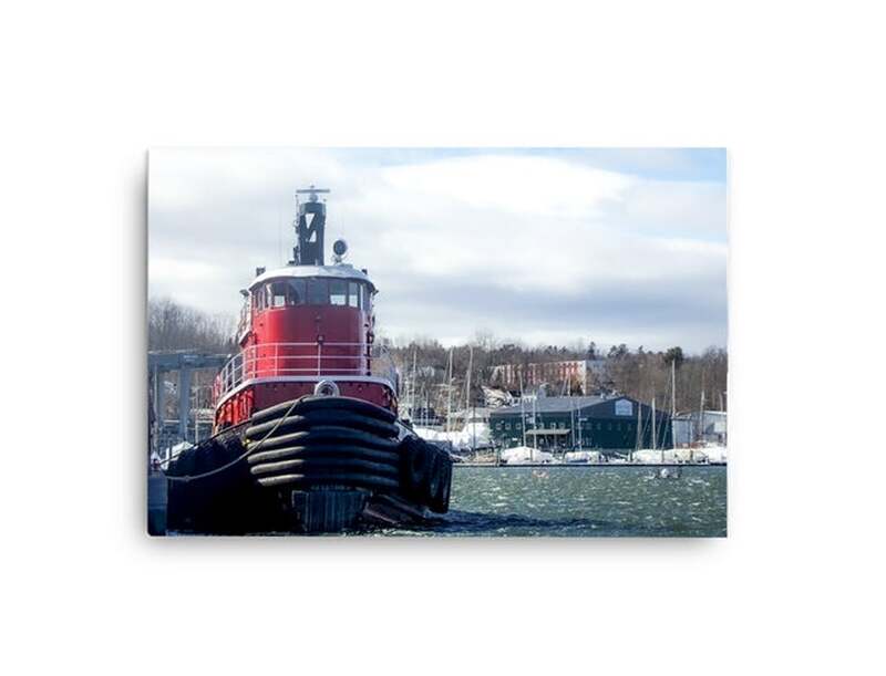 The Captain's Tugboat Canvas, Water Photo Bay Scene Canvas