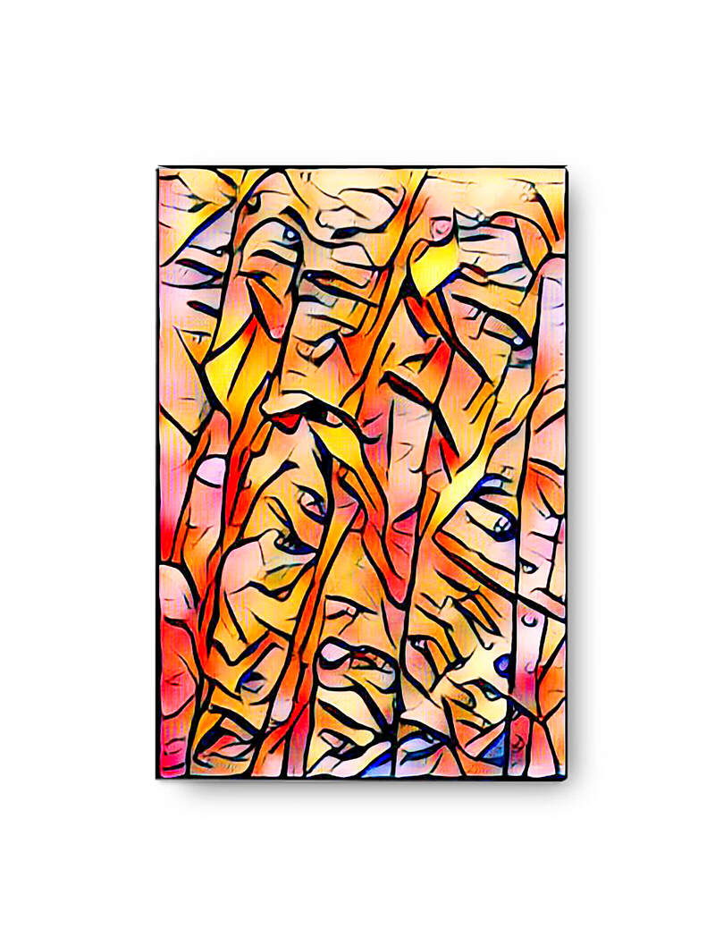 The Field Has Eyes Canvas, Artistic Colorful Art Canvas