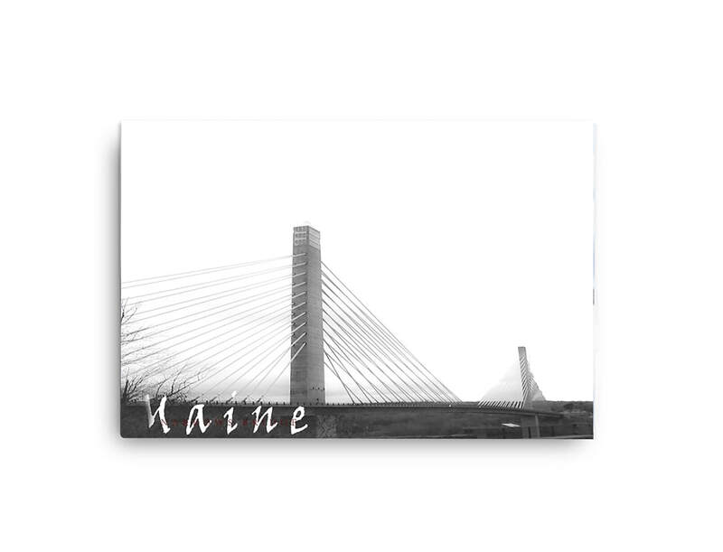 Narrows Bridge-Maine Canvas, Maine Landmarks Canvas