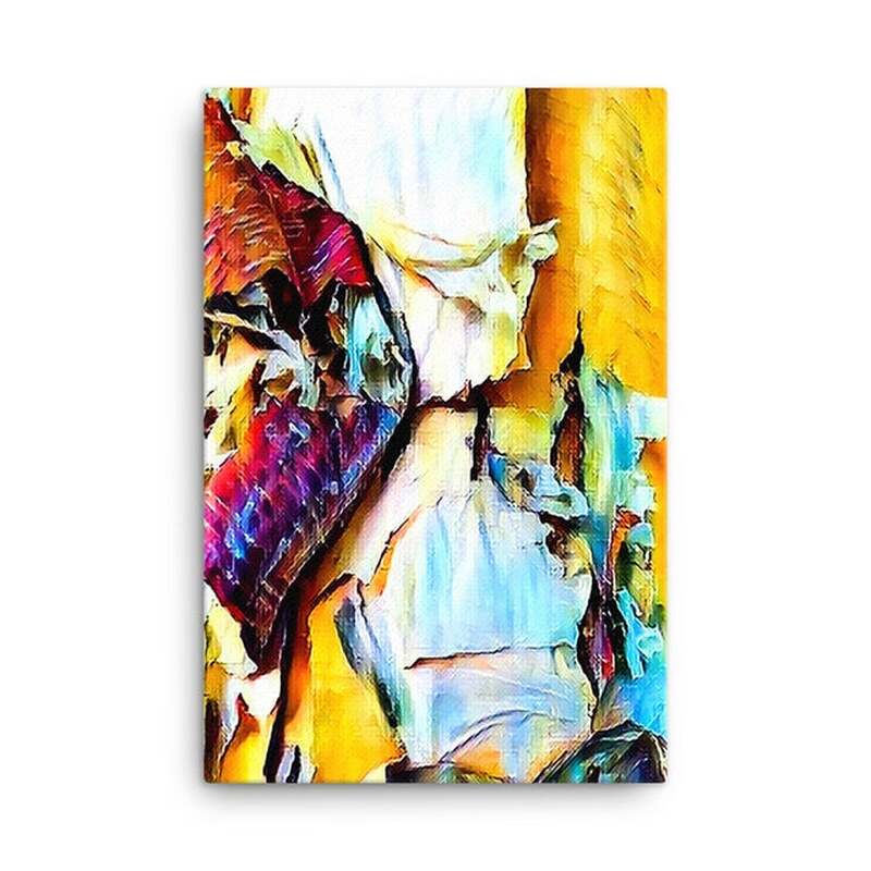Sim Has A Brother Canvas, Artistic Colorful Kids Canvas