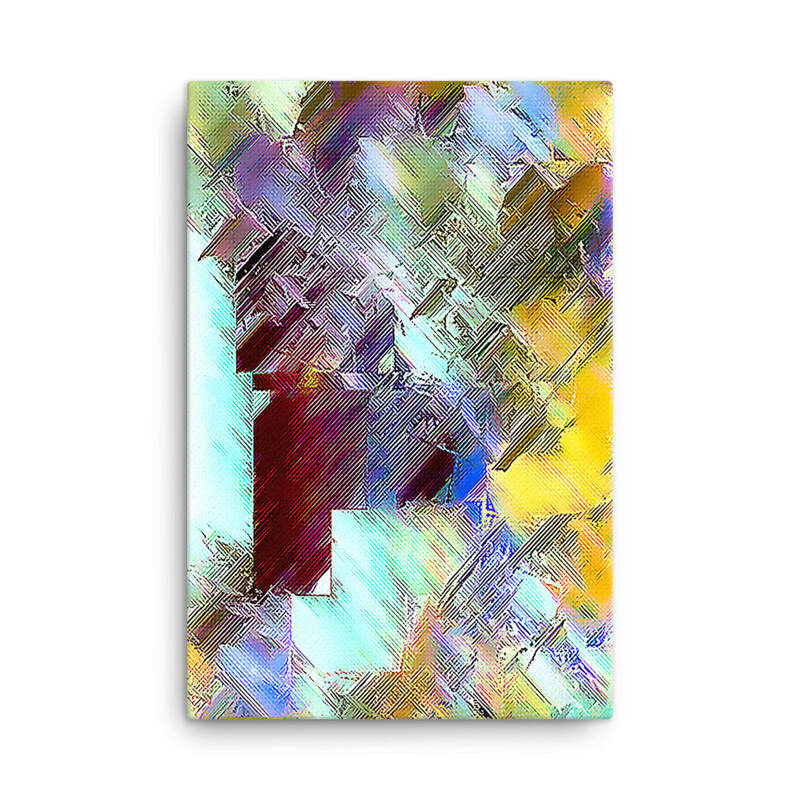 Steps to the Cross Artistic Design Canvas, Artistic Colorful Deigned Canvas