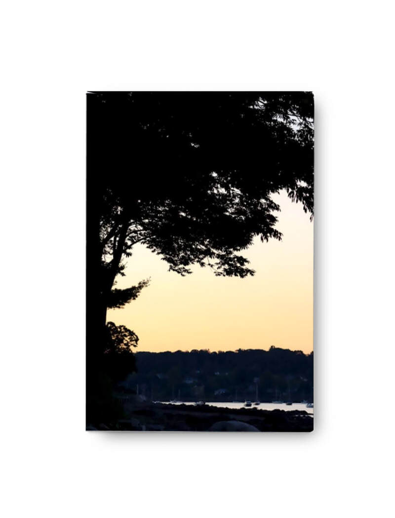 Belfast Bay Silhouette-Boats Canvas, Boat Silhouettes Photo Scene Canvas