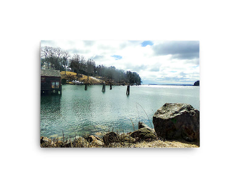 Rockville Scene Canvas, Photo Island Bay Water Scenes Canvas